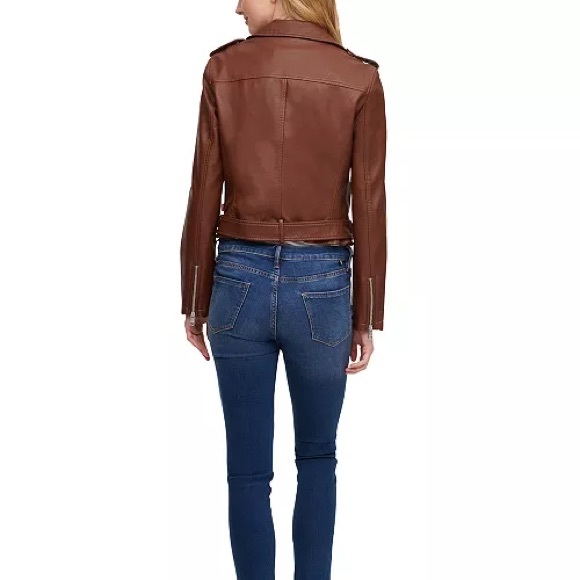 LEVI'S WOMEN'S FAUX - LEATHER MOTO JACKET Size "L" - Picture 5 of 13